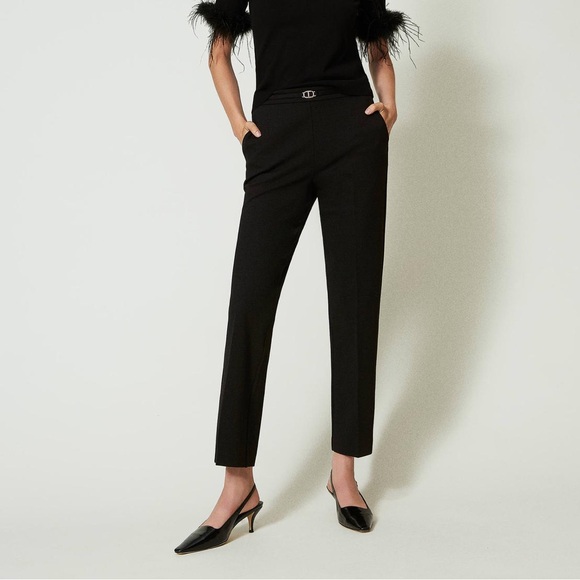 Twin-Set Pants - TWINSET slim-fit tailored trousers